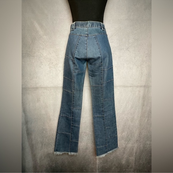 Vintage Patchwork High Waist Flare Jeans - Picture 3 of 5